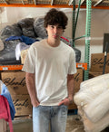 Men's Luxury Boxy Fit White Tee - High-Density Cotton